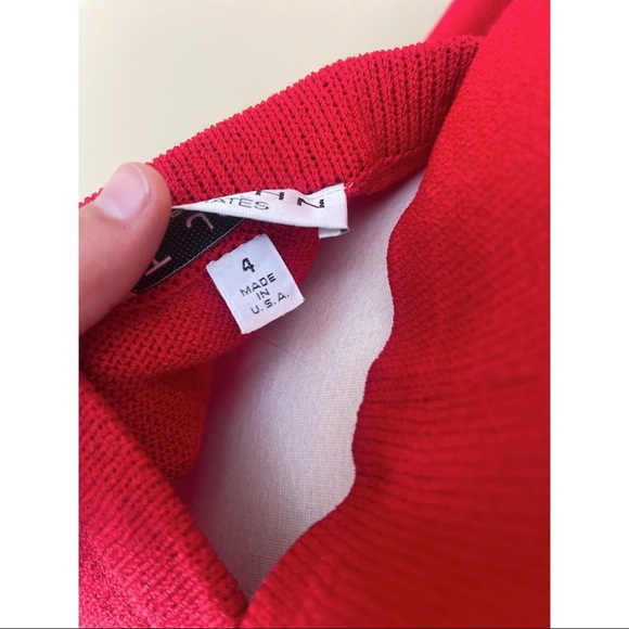VINTAGE ST. JOHN SEPARATES red skirt and cardigan sz S - Picture 4 of 10